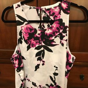 Flowered silk top
